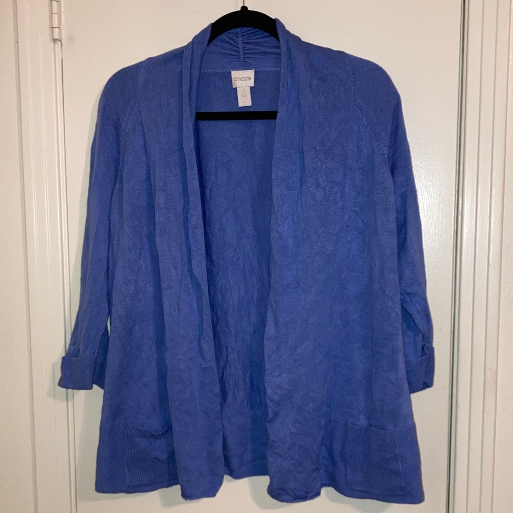 Chico's Light Blue Knit Cardigan